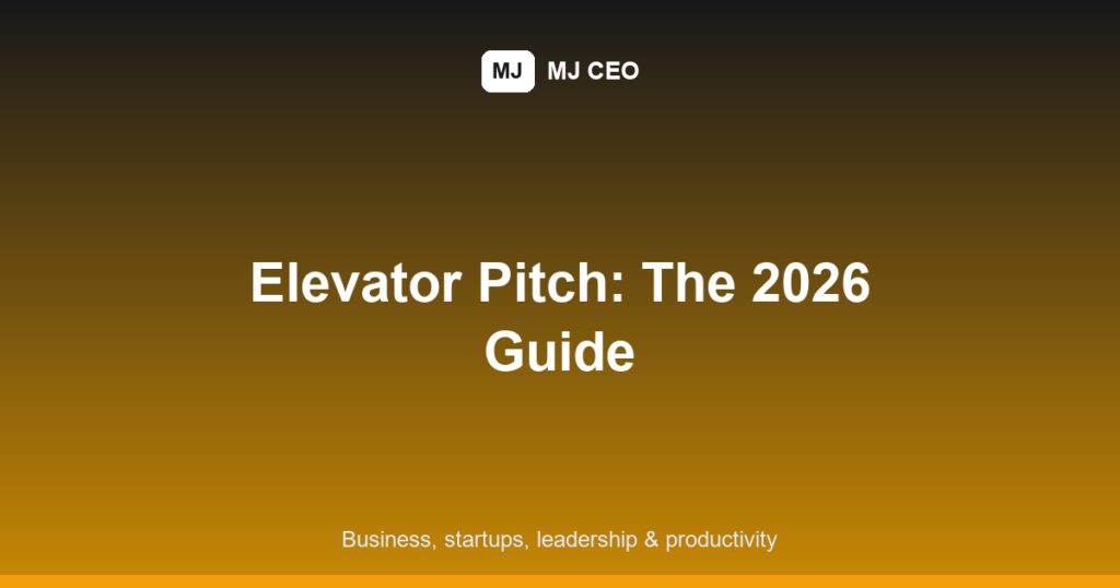 elevator pitch featured image