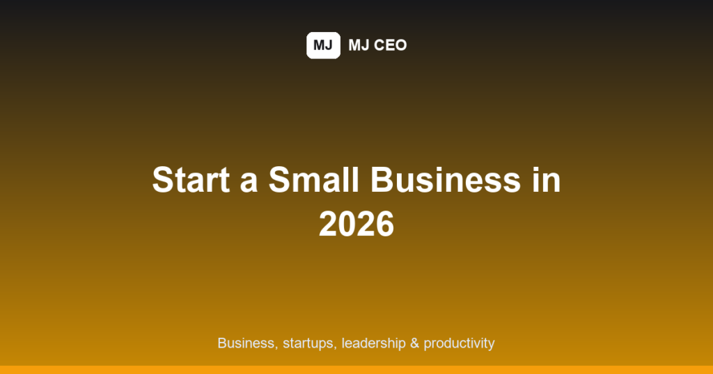 how to start a small business featured image