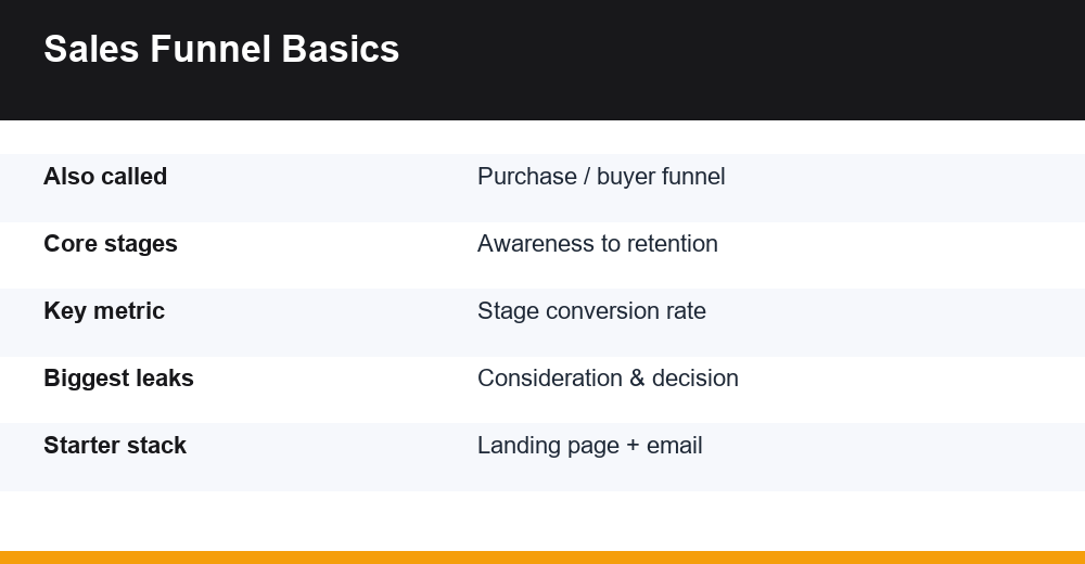 sales funnel — infographic