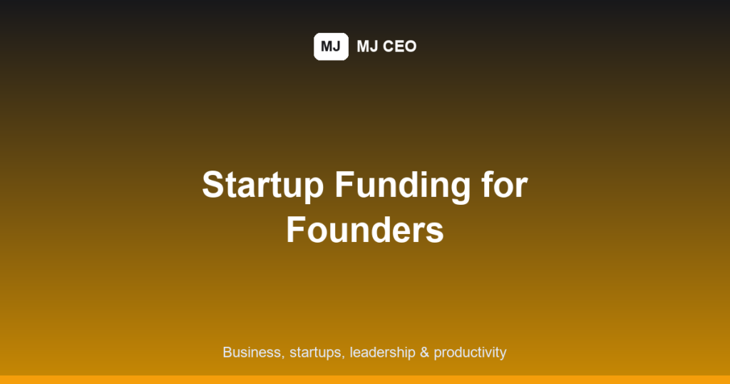 startup funding featured image