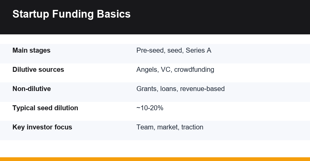 startup funding — infographic