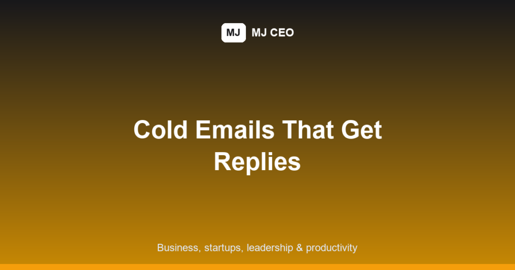 cold email tips featured image